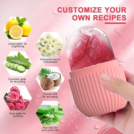 (Pack of 3) Marble Jade Roller Combo – Stone Marble Roller, Ice Roller Facial Massager & Derma Roller